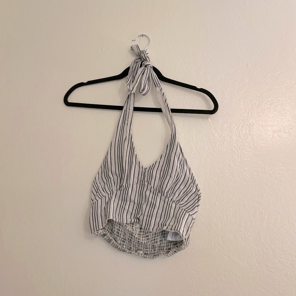 American Eagle halter top with tie, stretchy back